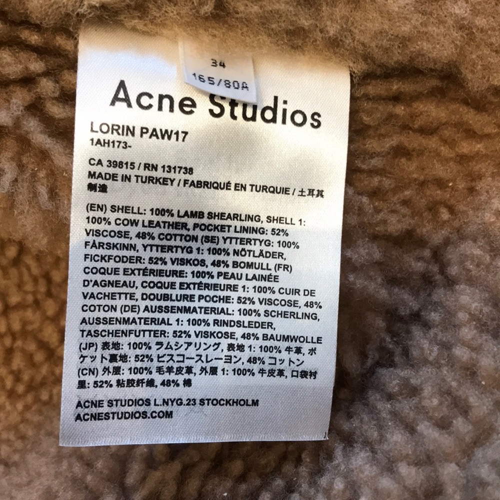 ACNE STUDIOS Lorin Hooded Leather Shearling Coat - Picture 15 of 16